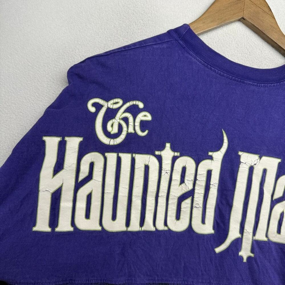Disney Spirit Jersey Men's Medium Purple Haunted Mansion Ghost Host Spellout - Picture 9 of 11